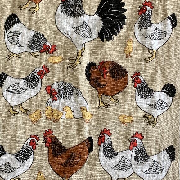 Ulster Weavers "Henrietta" Chickens Roosters Irish Linen Tea Towel 1 7x 25 VTG - Picture 6 of 10